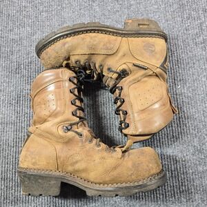 Georgia Boot Logger Work Boots Mens Size 9.5W Brown Waterproof Composite Toe